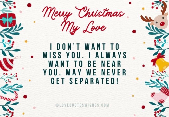 MERRY CHRISTMAS WISHES FOR MY LOVE